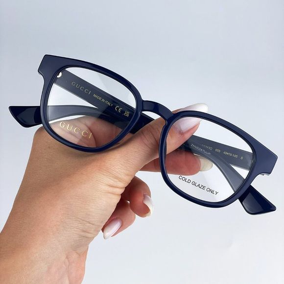Gucci GG1343O 003 Eyeglasses Blue Square Unisex - Picture 5 of 12